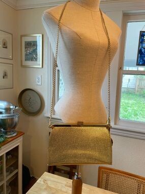 Vintage Gold Chain Crossbody Shoulder Bag